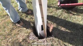 How to install vinyl fencing  layout and post installation [upl. by Ilanos271]