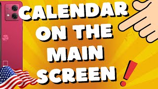 how to put the calendar on the main screen Motorola Moto G54 5G G84 G73 G53 and Edge 40 [upl. by Alah]