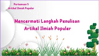 Mencermati langkah penulisan artikel ilmiah [upl. by Fates]