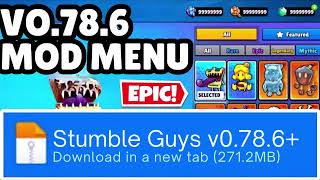 Stumble Guys Mod Apk V078  All Unlocked Skins and Emotes  Stumble Guys Mod Menu V078 Gameplay [upl. by Ahsiral]