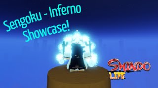 SENGOKU INFERNO SHOWCASE MAX Roblox  Shindo Life [upl. by Nelie]