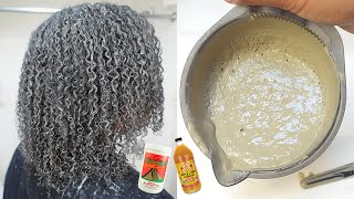 The BEST DIY Clay Mask on low porosity type 4 natural hair  wash day [upl. by Jenica]