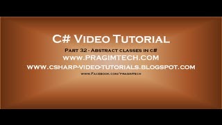 Part 32  C Tutorial  Abstract classes in cavi [upl. by Penni665]