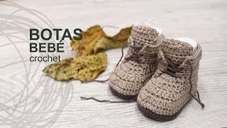 Tutorial Botas Bebé Crochet o Ganchillo en Español [upl. by Brittani]