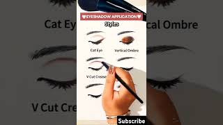 How to apply eyeshadow in different ways  eyeshadow tutorial in easy steps makeuptutorial shorts [upl. by Acemat]