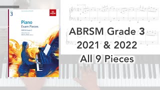 ABRSM Grade 3 Piano 2021 amp 2022 All 9 Pieces [upl. by Sidwohl]