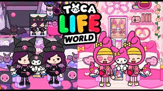 Twin KUROMI and Twin MY MELODY  Toca Life With Vienne  Toca Life World [upl. by Charita]