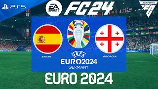 FC 24 Spain vs Georgia  Euro 2024  PS5 [upl. by Atteyram492]