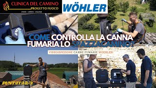 Come controlla il tiraggio della canna fumaria lo SPAZZACAMINO PROFESSIONISTAVideoispezione WOEHLER [upl. by Hesper]