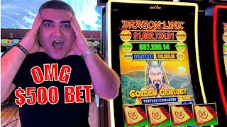 500 Bet Bonus LANDED On EPIC JACKPOT On Million Dollar Dragon Link [upl. by Hauser]