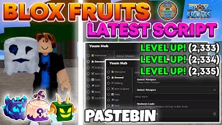 BLOX FRUITS Script Pastebin 2024 AUTO FARM  AUTO SEA EVENT  V4  RAIN FRUIT  DF MASTERY NO KEY [upl. by Aelsel]