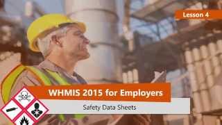 WHMIS 2015 Safety Data Sheets Part 4 [upl. by Ilana]