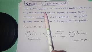 Claisen Schmidt reaction organic chemistry claisen reaction [upl. by Anemix23]