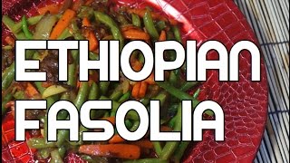 Ethiopian Fasolia Recipe  Amharic Vegan Vegetables Video [upl. by Range819]