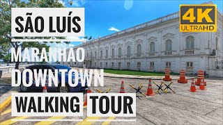 São Luís Maranhão  Walking Tour Centro  4K ative as legendas [upl. by Eneryt]