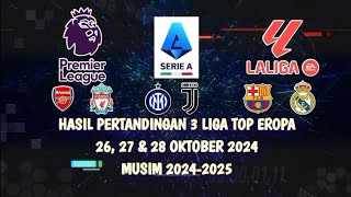 HASIL LIGA INGGRIS LIGA ITALIA amp LIGA SPANYOL 26 27 amp 28 OKTOBER 2024 [upl. by Lydie860]