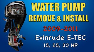 Change Impeller Water Pump Evinrude ETEC 15 25 30 HP 20092011 [upl. by Haines398]