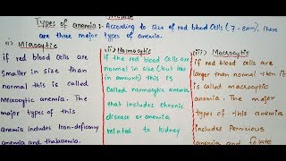 Anemia symptomscauses types and lab diagnosisEasy way to understand in Hindi and Urdu [upl. by Mccarthy]