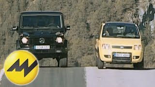 Fiat Panda 4x4 vs Mercedes G 270 CDI Klein gegen groß  das etwas andere OffroadDuell [upl. by Kenley]