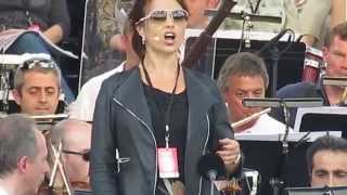 Olga Peretyatko rehearses quotSalut à la Francequot  Le Concert de Paris 2014 [upl. by Ynohtnad57]