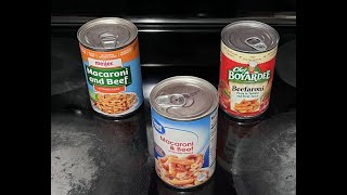 Canned Macaroni amp Beef Comparison [upl. by Hartill]