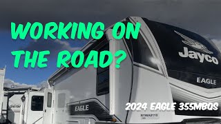 This 5th Wheel Has TWO Workspaces 2024 Jayco Eagle 355MBQS [upl. by Nauqahs563]