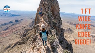 Are You Brave Enough Climbing the Knife Edge on Moapa Peak  Nevada [upl. by Clementine]