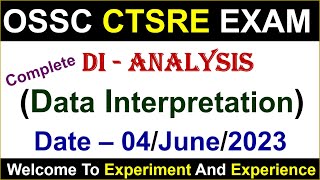 OSSC CTS DI  Data Interpretation Analysis  ossc osscexam osscamin osscaccountant [upl. by Paris]