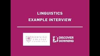 Linguistics Example Interview [upl. by Asiulairam]