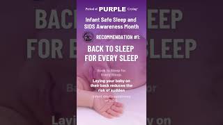 It’s Safe SleepSIDS Awareness Month Recommendation 1 [upl. by Hugo]