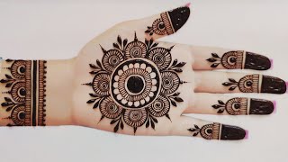 Very beautiful stylish front hand mehndi design  easy arabic mehndi design  Mehndi design  Mehndi [upl. by Eniawed]