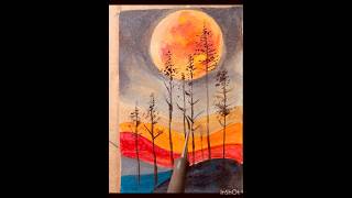 Beautiful acrylic painting ❤️ shorts diy art and crafts schoolarts [upl. by Stubstad]