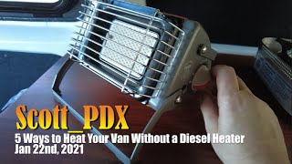 5 Ways to Heat your Van Without a Diesel Heater [upl. by Lotson]