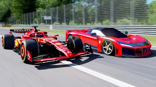 Ferrari F1 2024 vs Ferrari F80 2025  Monza GP [upl. by Hourigan648]