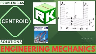 Engineering Mechanics Problem 346 Timoshenko Centroid U shape center of gravity [upl. by Lipkin244]