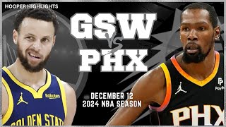 Golden State Warriors vs Phoenix Suns Full Game Highlights  Dec 12  2024 NBA Season [upl. by Oludoet325]