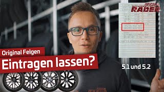 Müssen originale Felgen eingetragen werden [upl. by Sitto]