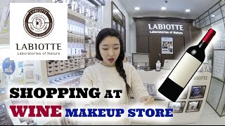 SHOPPING AT LABIOTTE  KOREAN WINE MAKEUP STORE [upl. by Assilana]