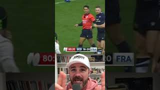 Controversial ending in France vs Scotland rugby match [upl. by Darill699]