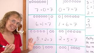 Sums with 7  basic addition lesson for grade 1 [upl. by Sheya759]