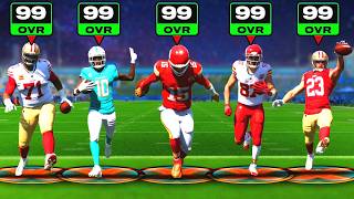 Scoring a 99 Yard Touchdown with EVERY 99 Overall in Madden 25 [upl. by Ahtabbat]