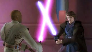 ROTS Videogame  Anakin Vs Mace  Alternate Fight [upl. by Glaab]