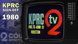 KPRC TV2 Houston Signs off the Air for the Evening 1980 [upl. by Ahsietal]