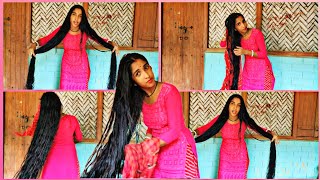 Hair drying video bengali style mein  no dryer  hair video hindi video 🤫🤫 long hair [upl. by Elletnwahs]