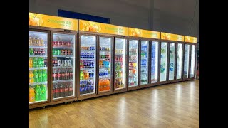 Fan Cooling Swing Door Beverage Display Cooler  Supermarket Refrigerator [upl. by Cirderf]