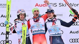 Mens Slalom  Award Ceremony  Kitzbühel AUT  2023 [upl. by Eilsew260]