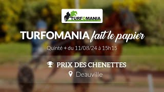 Turfomania Pronostic Quinté du Dimanche 11 Août 2024 [upl. by Ytte504]