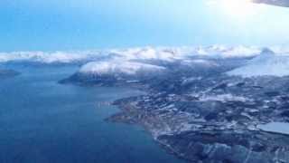 SAS 737400 extended approach to HarstadNarvik Airport Evenes [upl. by Eneryc]