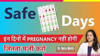 Safe Days to Prevent Pregnancy  Safe days to get physical  Hindi  Dr Neha Mehta [upl. by Aititil]