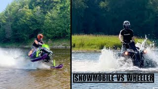 WATERSKIPPING  Sno Pro 600 VS XMR 1000 [upl. by Ettenuj418]